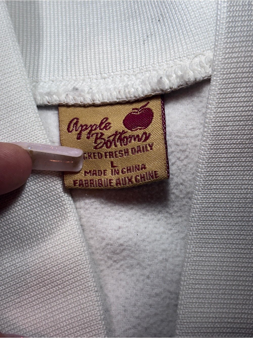 ✨🍎 VINTAGE APPLE BOTTOMS TRACK/BOMBER JACKET 🍎✨ - Picture 4 of 11